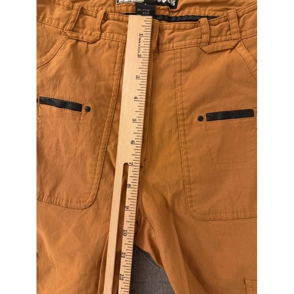 Jamie Sadock Womens Tan Brown Cargo Capri Pants Size‎ 4 Utility Cropped Trousers